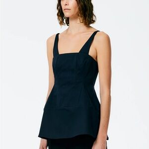 Tibi Mila Stretch Corset Top in Navy